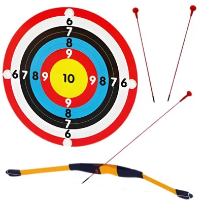 Produktbild von Bogenschießen-Set Archer für Kinder ab 3 Jahren, sichere Saugnapfpfeile, 41x41 cm Zielscheibe