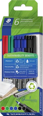 Produktbild von STAEDTLER Universalstift Lumocolor permanent F 6er-Set retail