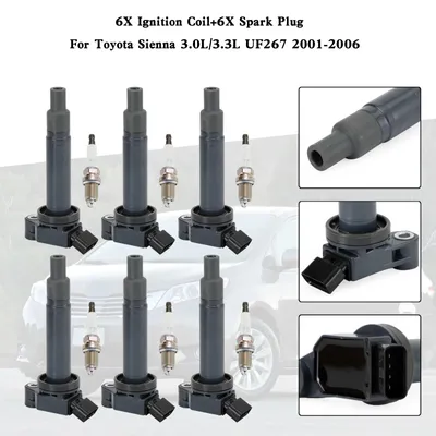 Produktbild von Zündspulensatz - UF267 - 6 Zündspulen - 6 Zündkerzen - Für Toyota Sienna 3,0/3,3 l 2001–2006