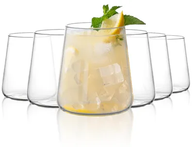 6er-Set Trinkgläser 450 ml Longdrinkgläser klar spülmaschinenfest
