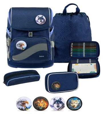 Produktbild von Belmil Smarty Plus Premium Schulranzen Set 5-teilig "Topographic"