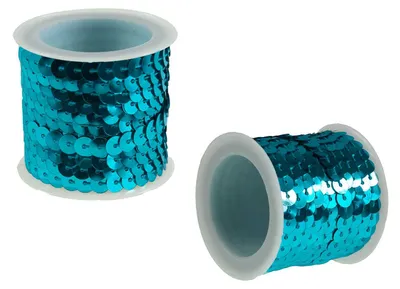 5m Paillettenband 6mm hellblau