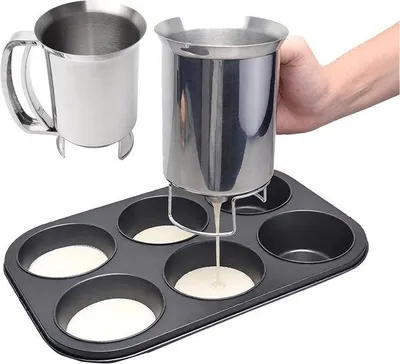 Produktbild von Famanu Teigspender aus Edelstahl - für Pfannkuchen- und Cupcake-Teig