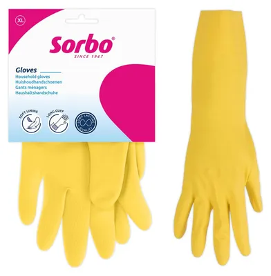 Obrázek produktu pro Rukavice Sorbo pro domácnost – Perfektní přizpůsobení, extra dlouhá manžeta, dobrá přilnavost, vysoká kvalita