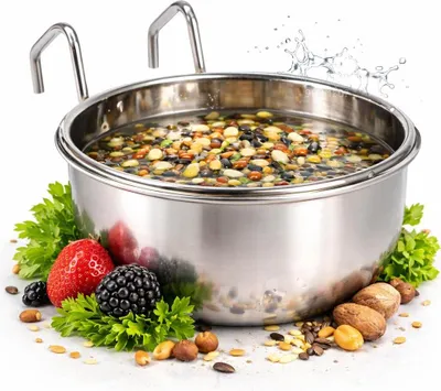 Immagine prodotto di Ciotola in metallo per pappagalli - appendibile - 840ml