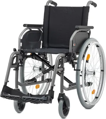 Produktbild von Rollstuhl S-Eco 2, mit Trommelbremse, PU, Duo-Armlehnen, anthrazit-metallic>>>>SB 52 cm