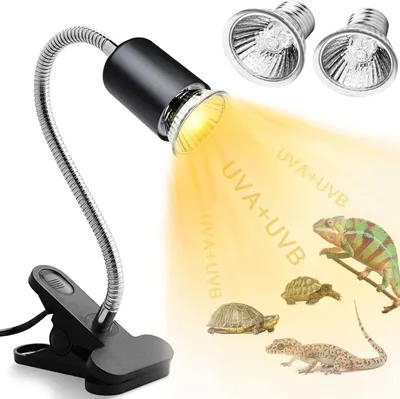 Produktbild von 50W Reptile Wärmelampe, Schildkröten-Wärmelampe, UV-Wärmelampe mit Clip, Heizlicht