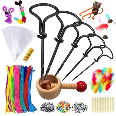 Produktbild von Kastanienbohrer Set für Kinder mit Zubehör, 446 Teile, Bohrer 1,5-5 mm, Herbstbasteln