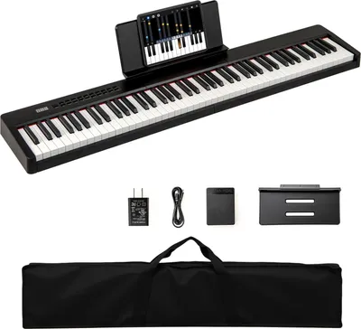 Obrázok produktu pre 88-klávesové digitálne piano, plnohodnotné, prenosné, čierne