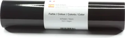 Produktbild von Kreativplotter Vinylfolie glänzend SCHWARZ 21x300 cm