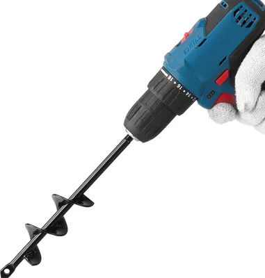 Obrázek produktu pro VEVOR zemní vrták pro vrtačku, Ø 4 x 22 cm, pro šestihrannou vrtačku 3/8 palce, zemní vrták, zahradní vrták, nástavec na vrtání děr pro zahradní sloupky a ploty