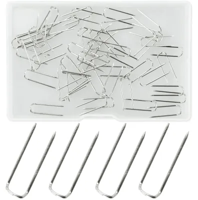 50 U-Pins & Gabelnadeln aus Edelstahl für Quilten, 2,3 cm