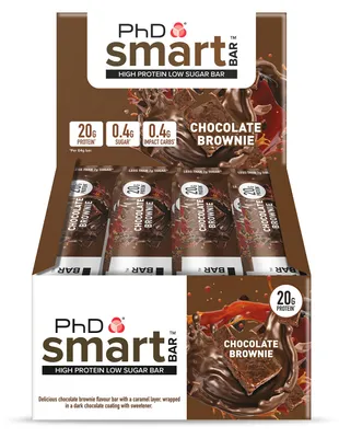 Produktbild von PhD Smart Bar (12x64g) Chocolate Brownie - Riegel - Protein-Riegel