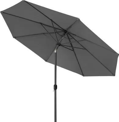 Produktbild von paramondo interpara Sonnenschirm, 3,5 m, rund, grau, Gestell, anthrazit knickbar, Kurbelbedienung, Alu-Mast & Air Vent | Balkonschirm & Gartenschirm | Kurbelschirm