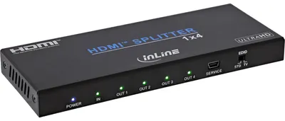 Image de Répartiteur vidéo InLine®, 1x4, HDMI 4K/60 Hz