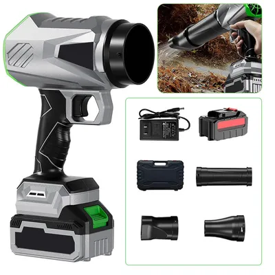 Produktbild von Mini Akku Laubbläser, kabellos, 40000 rpm, bürstenlos, 1 Akku + Ladegerät, 3 Düsen, leicht & tragbar, für Auto, Garten & Werkstatt