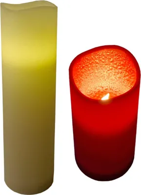 Produktbild von LED Wachs-Stumpenkerze Ø 10cm mit Pustefunktion Adventskerze Weihnachtsdeko