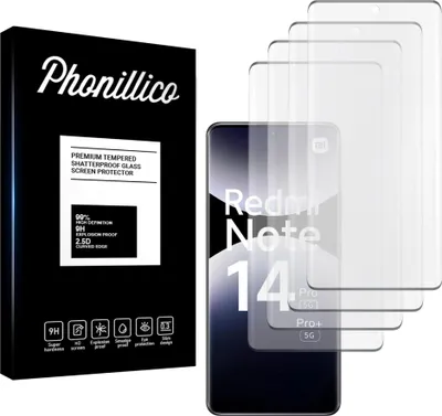 Obrázok produktu pre Tvrdené sklo pre Xiaomi Redmi Note 14 PRO / Redmi Note 14 PRO PLUS 5G [4 ks] Ochranné sklo Fólia proti poškriabaniu odolná Phonillico®