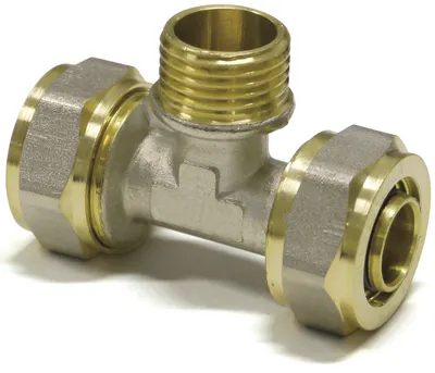Obrázek produktu pro Šroubení Pipetec T-kus se středovým výstupem s vnějším závitem 32 x 3 mm - 1 "AG - 32 x 3 mm