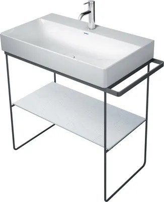 Produktbild von Duravit Duravit Metallkonsole DURASQUARE bodenst höhenv +50mm f WT 235380 sw ma