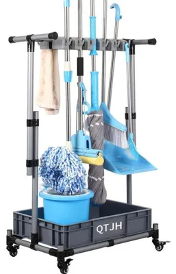 Productafbeelding van Mop- en bezemhouders voor schoonmaakapparatuur met druppelbescherming