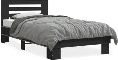Obrázek produktu pro vidaXL Rám postele černý 75x190 cm materiál na bázi dřeva a kovu