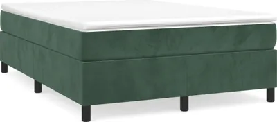 Productafbeelding van Boxspring bed 140x200 cm fluweel donkergroen