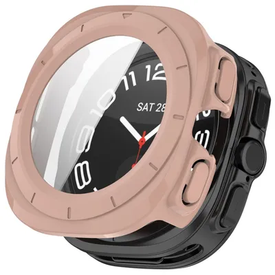 Obrázek produktu pro Pro Samsung Galaxy Watch Ultra 47mm Plastové pouzdro na hodinky + ochranné tvrdé sklo Pink