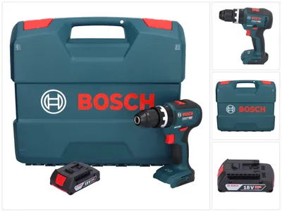 Image de Bosch GSB 18V-55 Professional Perceuse-visseuse à percussion sans fil 18 V 55 Nm Brushless + 1x batterie 2,0 Ah + coffret - sans chargeur