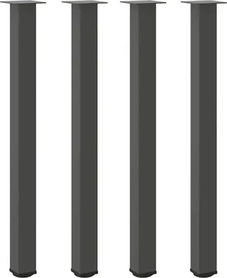 Produktbild von vidaXL Bartischbeine 4 Stk. Anthrazit 110-112 cm Stahl