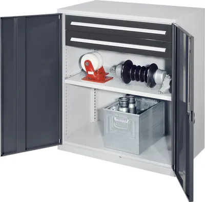 Produktbild von Kappes Schwerlast-Beistellschränke ohne Mitteltrennwand 1110x1000x600mm Modell 61 Vollblechtüren anthrazitgrau