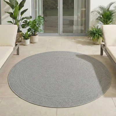 Obrázek produktu pro Carpetsale24 Venkovní Koberec Vod?odolný a UV Odolný Ideální do Kuchyn? na Balkon Terasu Zahradu i Obývací Pokoj, Velikost: 80 cm Kulatý