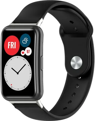 Produktbild von Strap-it Huawei Watch Fit Sportarmband (Schwarz)