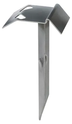 Image de Alberts 210854 Support d'arrivée, à enfoncer ou à bétonner, galvanisé à chaud, 125 x 47 mm