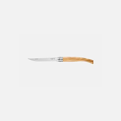 Image de Couteau Opinel Effilé 12, manche en bois d'olivier - Neuf - idéal pour fileter le poisson
