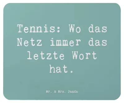 Produktbild von Mr. & Mrs. Panda Mouse Pad Spruch Tennis Netz - Meeresbrise - Geschenk, Mousepad, spielen, Sportler Geschenke, Teamsport, pc, Mauspad, Leidenschaft, Punkt, mausteppich