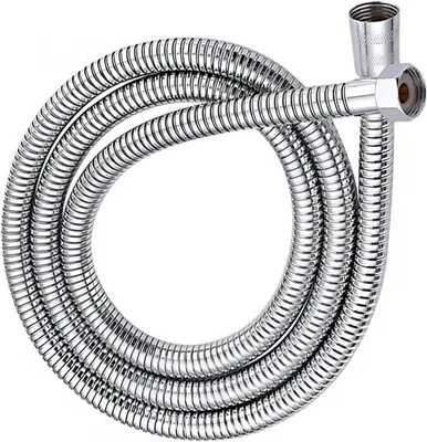 Imagen del producto de Manguera flexible para ducha, de 2,5 metros, de acero inoxidable, antitorsión y antiobstrucción, ideal para duchas