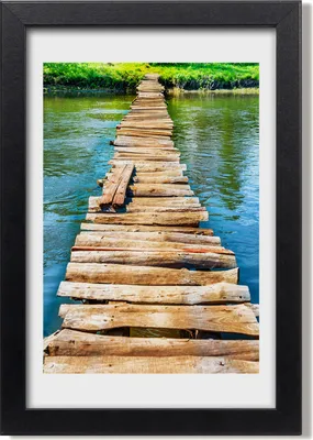 Produktbild von Bild 20x30 MDF-Rahmen, Wandkunst Holzbrücke