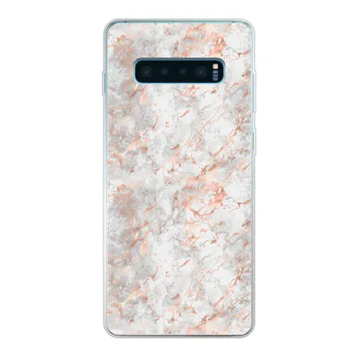Produktbild von MuchoWow® Handyhülle Schutzhülle Hülle für Samsung Galaxy S10 Plus Roségold - Marmor - Weiß - Gemustert Silikon Softcase Handy Hülle - Schutzhülle