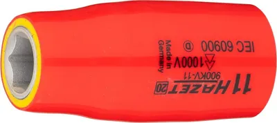 Produktbild von Hazet Steckschlüsseleinsatz, schutzisoliert 1/2 (12,5 mm) Vierkant hohl, Außen Sechskant-Tractionsprofil, SW 11 mm