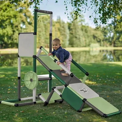 Image de Quadro Evolution Home tour de jeu avec toboggan pour bébé, pour le jardin et la chambre d’enfant, dès 6 mois – Mint
