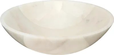 Produktbild von SAT Purity Aufsatzwaschbecken weißer Marmor ohne Hahnloch und Überlauf 43 x 43 cm