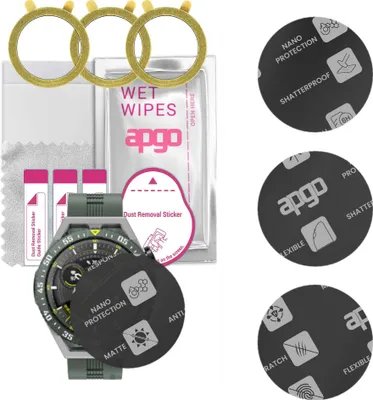 Produktbild von apgo 3 Stück Schutzglas, Matt, kompatibel mit Huawei Watch GT 3 SE Smartwatch, Hybrid 8H, Ersatz für Hartglas, Displayschutzglas, Bildschirmschutz, Displayschutz, kratzfest