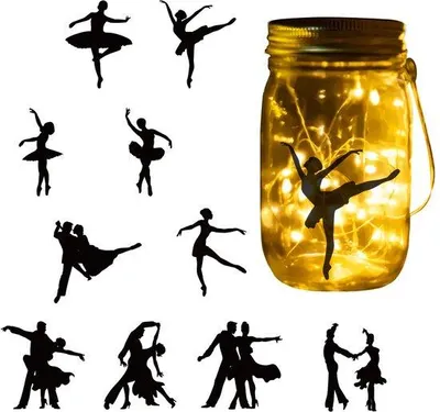 Immagine prodotto di Foglio decorativo nero, set da 10 pezzi con motivo nuziale