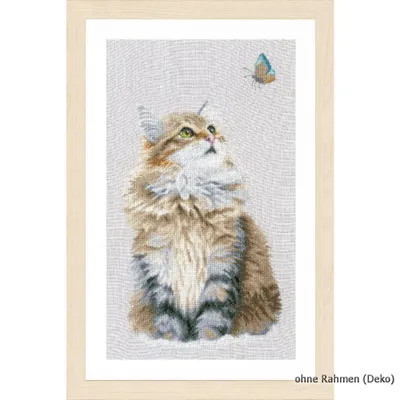Produktbild von Lanarte Kreuzstichset Katze, Zahlmuster