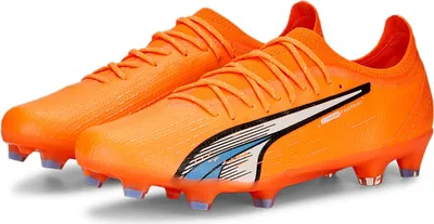 Produktbild von Puma ULTRA ULTIMATE FG/AG Fußballschuhe Herren orange weiß Gr 46,5