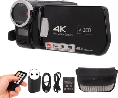 Produktbild von Digitale Videokamera mit 3-Zoll-IPS-Bildschirm, 13 MP, 4K-HD-DV-Nachtsichtaufnahme, 100-240 V, EU-Stecker