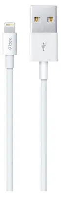 Produktbild von Ttec 2DK7508B, 1 m, Lightning, USB A, Männlich, Männlich, Weiß