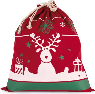 Produktbild von Kimood Tasche mit Kordel und Weihnachtsmotiven