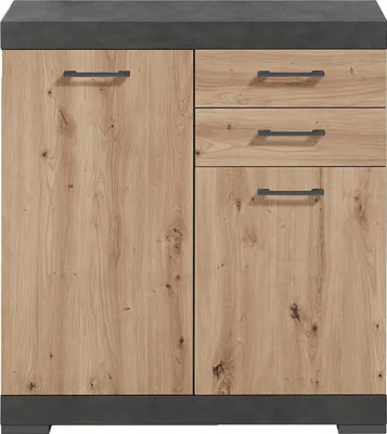 Zdjęcie produktu dla Komoda z 2 drzwiami i 2 szufladami, szerokość 80 cm - Bristol